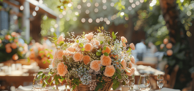 Idées originales et tendances pour la décoration de votre mariage avec des paniers en osier