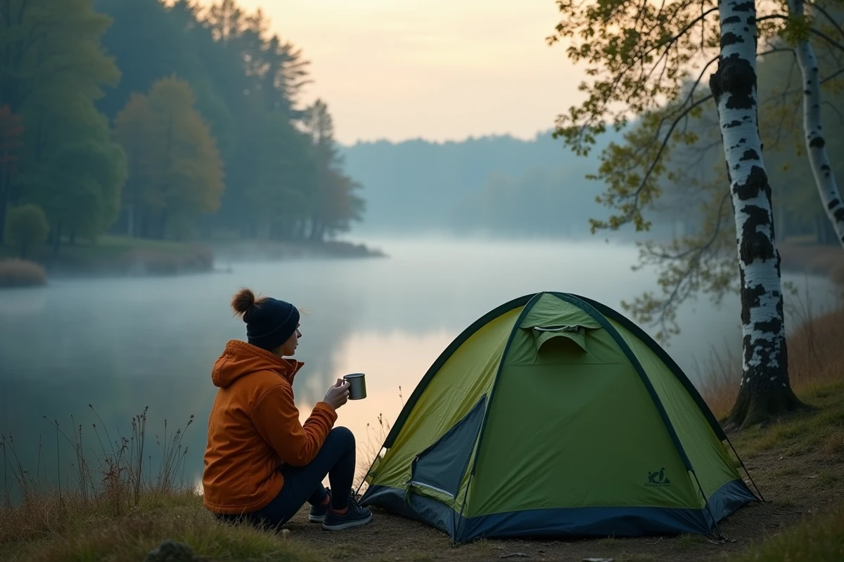 Voyageuse profitant d'un séjour nature et économique dans un camping Campéole en France